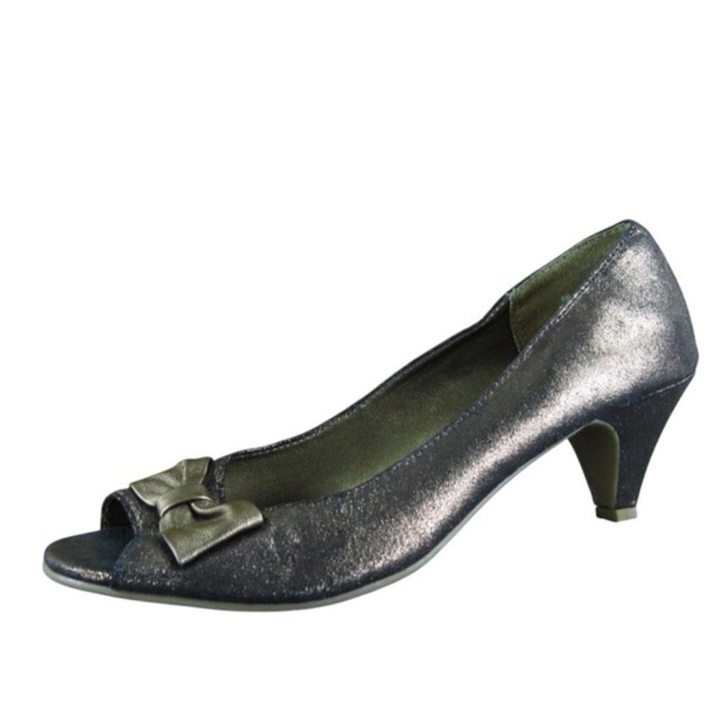 Kenneth Cole Reaction Women On The Avenue Peep Toe Bronze Leather Pump 9 Medium